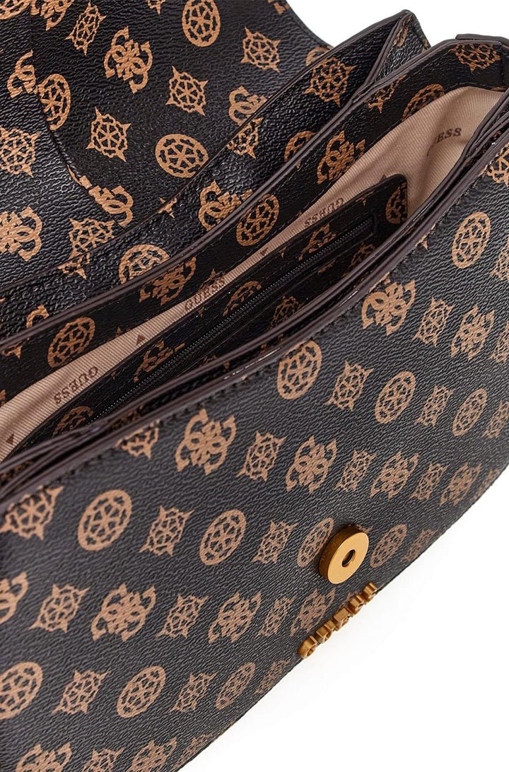 GUESS KUBA TRI-COMPARTMENT FLAP CROSSBODY BAG - Crown Store
