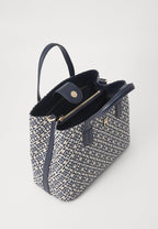 TOMMY HILFIGER TH MONOGRAM JACQUARD SATCHEL BAG