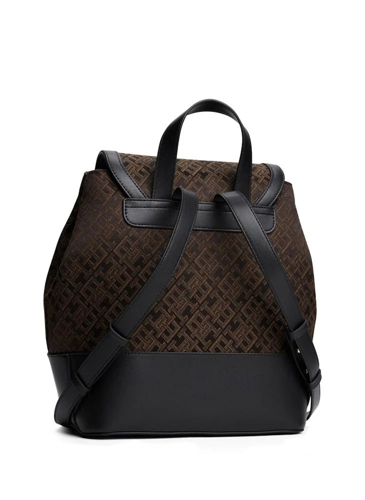 TOMMY HILFIGER TH MONOGRAM FLAP BACKPACK