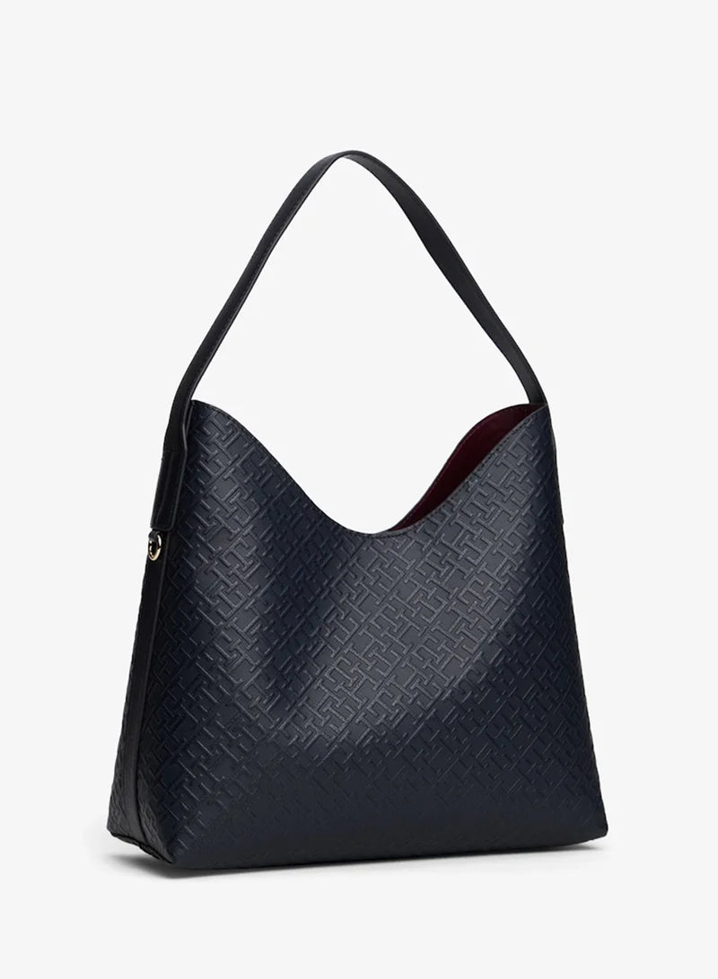 TOMMY HILFIGER ICON EMBOSSED TH MONOGRAM SHOULDER BAG