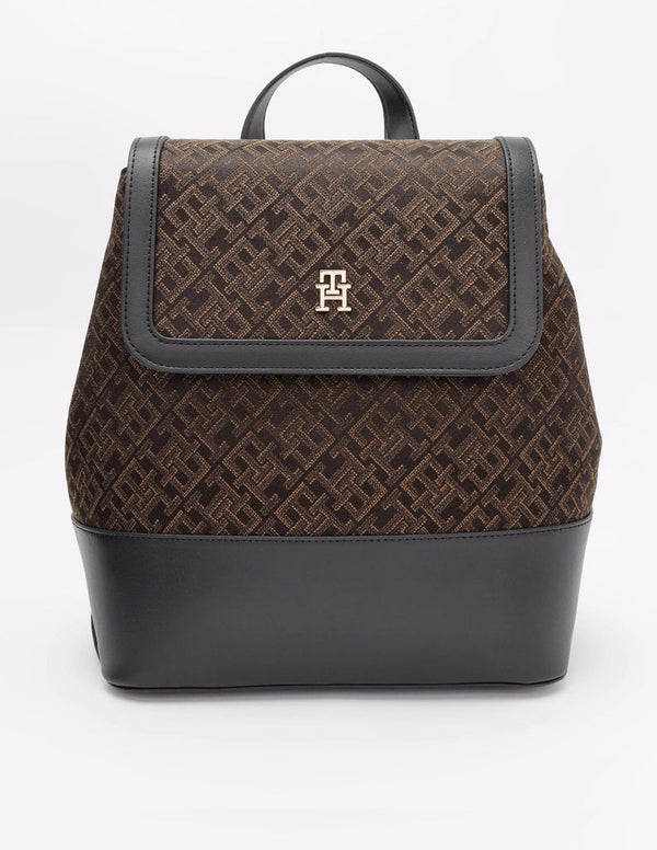 TOMMY HILFIGER TH MONOGRAM FLAP BACKPACK