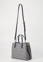 TOMMY HILFIGER TH MONOGRAM JACQUARD SATCHEL BAG