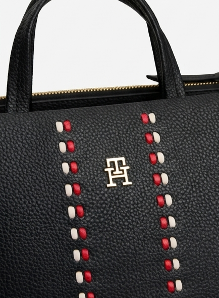 TOMMY HILFIGER TIMELESS ESSENTIAL MEDIUM SATCHEL BAG