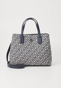 TOMMY HILFIGER TH MONOGRAM JACQUARD SATCHEL BAG