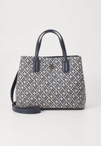 TOMMY HILFIGER TH MONOGRAM JACQUARD SATCHEL BAG