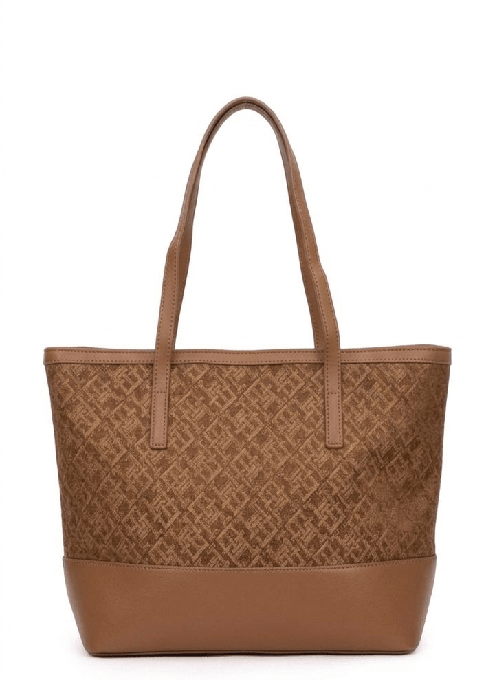 TOMMY HILFIGER CARTERA IM LATAM JACQUAED TOTE BAG - Crown Store