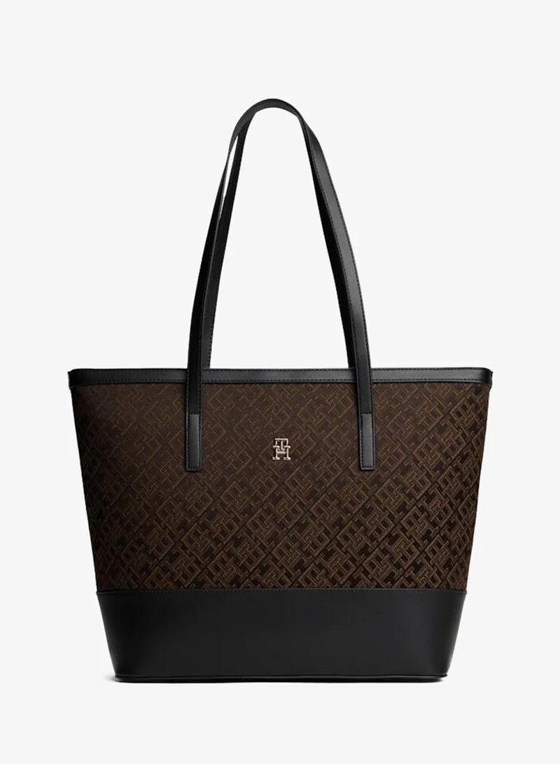 TOMMY HILFIGER CARTERA IM LATAM JACQUAED TOTE BAG - Crown Store