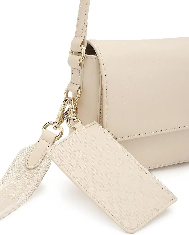 TOMMY HILFIGER PEBBLED FLAP CROSSBODY BAG - Crown Store