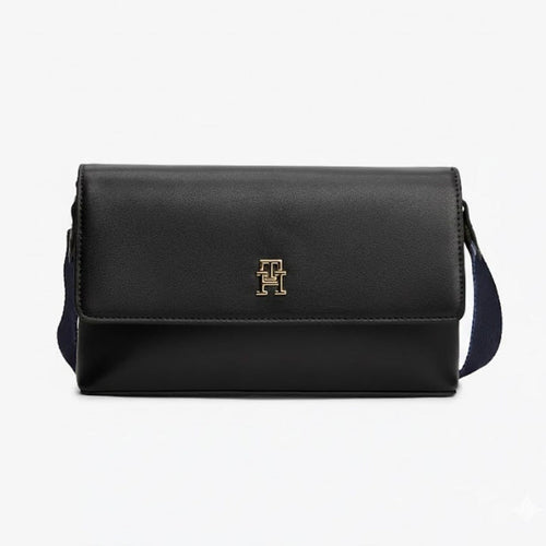 TOMMY HILFIGER PEBBLED FLAP CROSSBODY BAG - Crown Store
